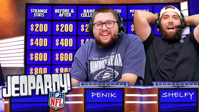 'Video thumbnail for Justin FINALLY gets one right! (NFL Jeopardy)'