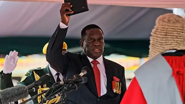 Video thumbnail for Zimbabwe's parliament approves bill to extend Mnangagwa's term
