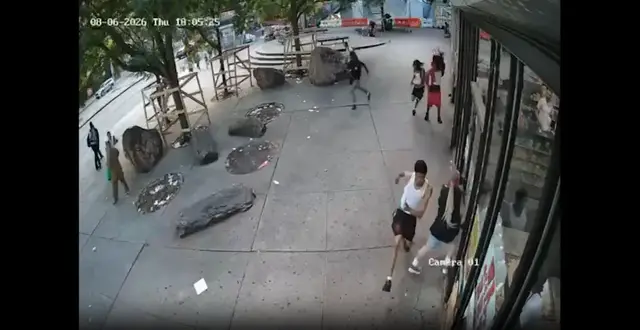 Video thumbnail for 2 men shot steps from subway station in West Farms