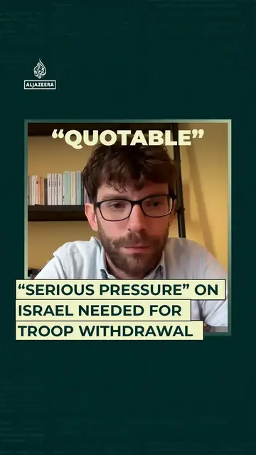 'Video thumbnail for “Serious pressure” on Israel needed for troop withdrawal'