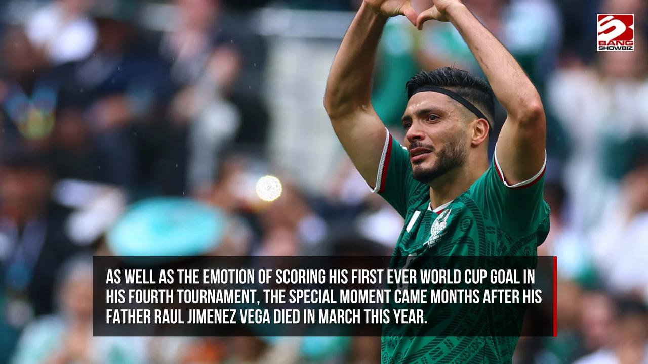 Video thumbnail for Raul Jimenez gets emotional after scoring his first World Cup goal