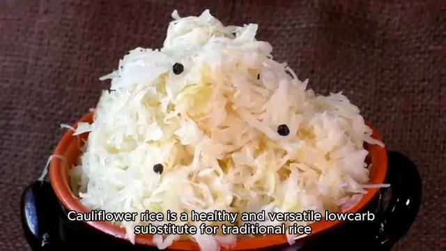 Video thumbnail for Cauliflower Rice Recipe