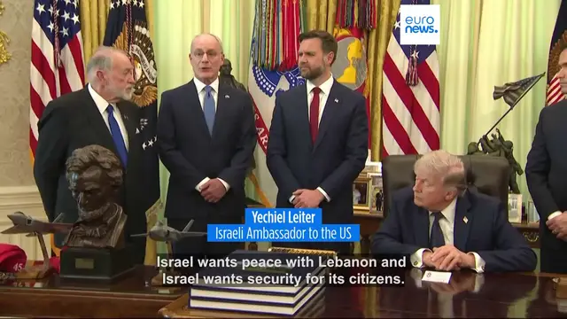 Video thumbnail for Israel-Hezbollah ceasefire extended by three weeks, Trump says