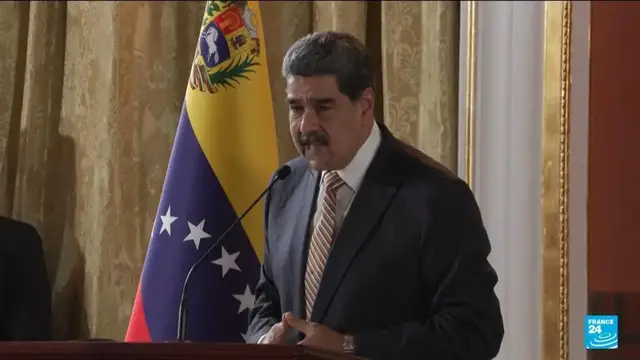 'Video thumbnail for Maduro rails at ‘illegal’ US deployment off Venezuela'