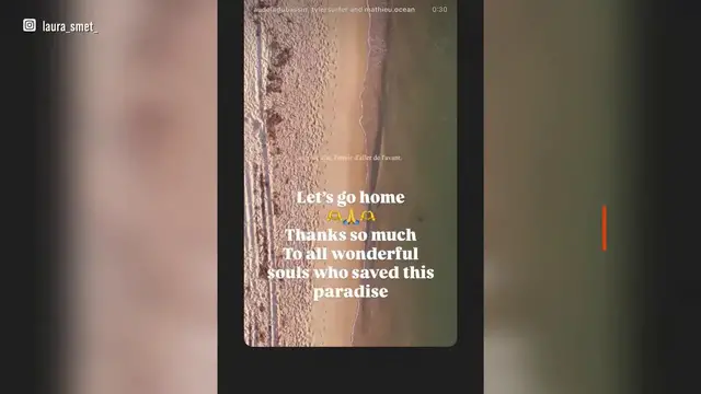 Video thumbnail for Laura Smet ravie de pouvoir rentrer chez elle au Cap Ferret.
