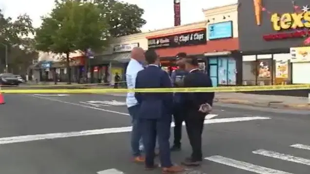 'Video thumbnail for Surveillance video shows fight before Queens teen shot'