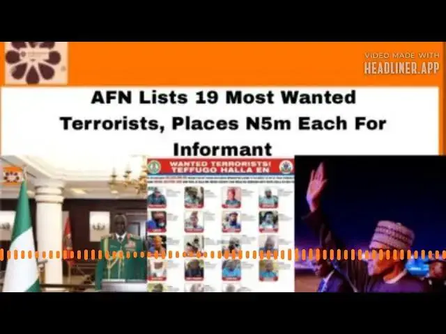 Video thumbnail for AFN Lists 19 Most Wanted Terrorists, Places N5m Each For Informant ~ OsazuwaAkonedo