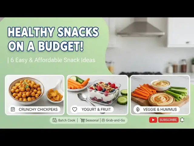 Video thumbnail for Budget-Friendly Healthy Snacks — 4 Easy Preps