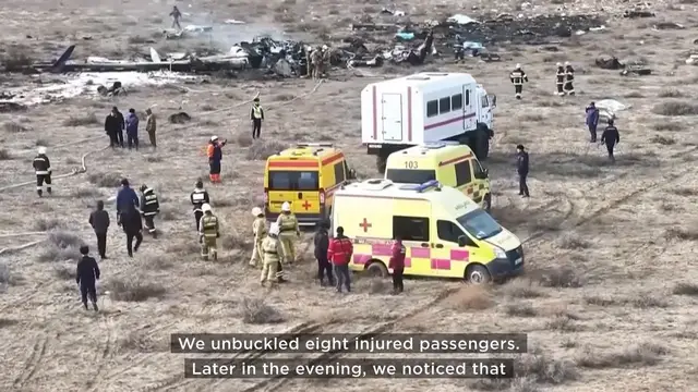 Video thumbnail for Kazakh city of Aktau recalls the Azerbaijan Airlines crash one year on