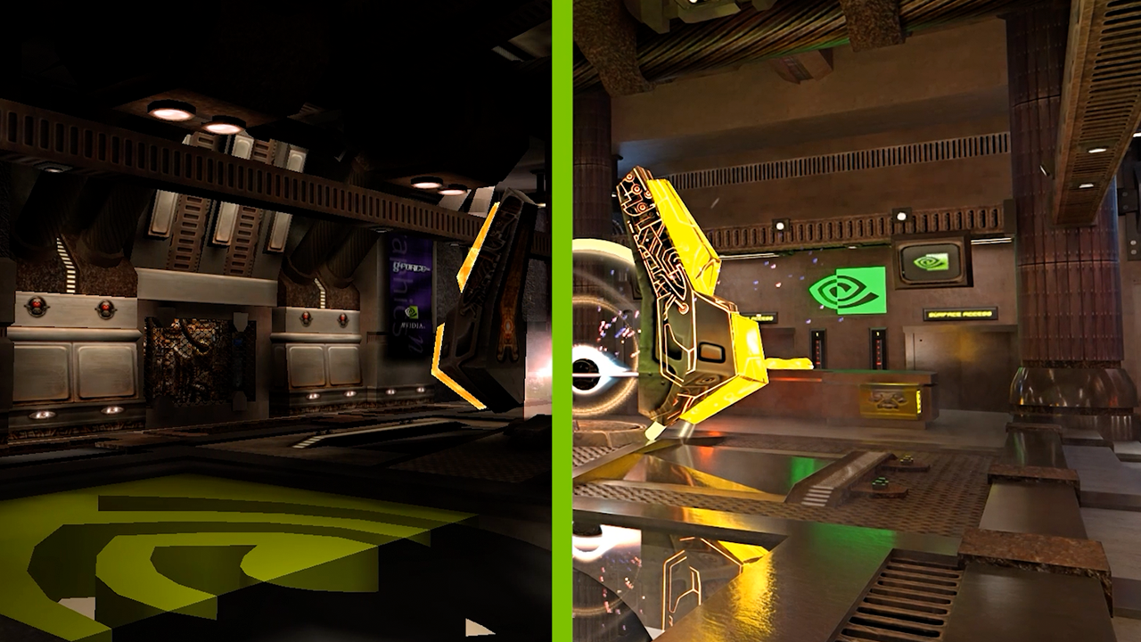 Video thumbnail for We show you how NVIDIA RTX Remix can upgrade your classic games with Quake III - PAX East 2026