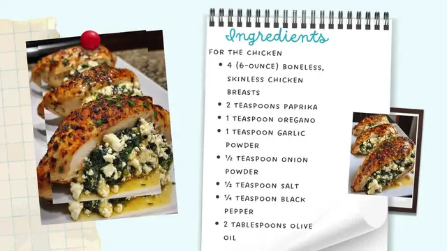 Video thumbnail for Spinach Feta Stuffed Chicken – Juicy, Savory & Mediterranean-Inspired