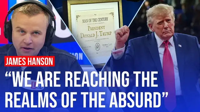 Video thumbnail for Donald Trump awarded made-up 'Man of the Century'