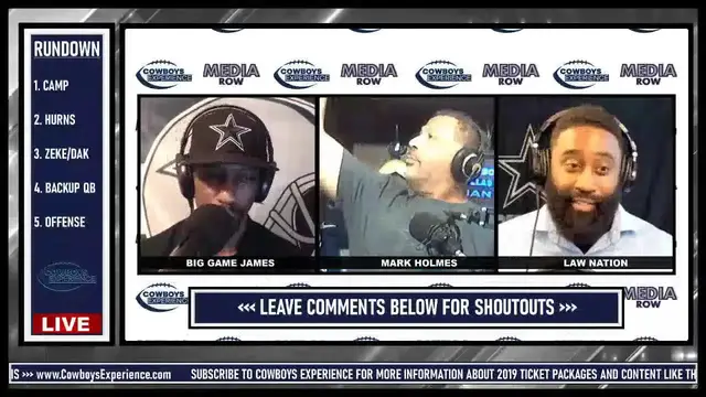 Video thumbnail for law nation sports: dallas cowboys training camp roundtable! dak prescott, ezekiel elliott & offensive line analysis
