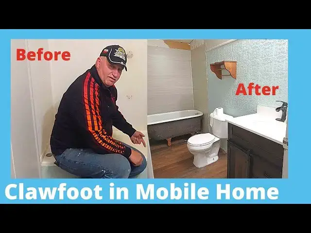 Video thumbnail for Complete Mobile Home Bathroom Remodel Cast Iron Tub