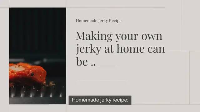 Video thumbnail for Homemade jerky recipe