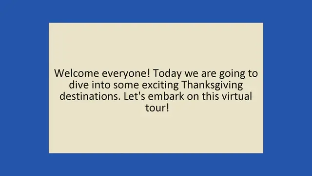 'Video thumbnail for Thanksgiving Destinations'