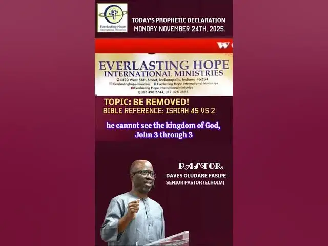 Video thumbnail for PROPHETIC DECLARATION