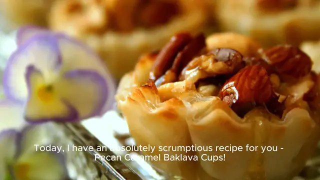 Video thumbnail for Pecan Caramel Baklava Cups recipe