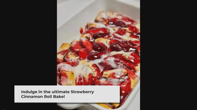 Video thumbnail for Strawberry Cinnamon Roll Bake - Krystel's Cooking