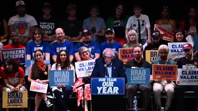 Video thumbnail for NY: Sen. Sanders and Mayor Mamdani Join Local Candidates Before Primary Elections In New York 2.