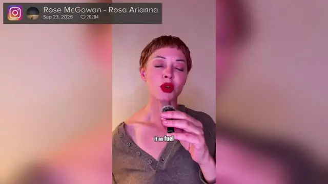 Video thumbnail for IN CASE YOU MISSED IT: Rose McGowan responds to Harvey Weinstein's 15-year prison sentence.