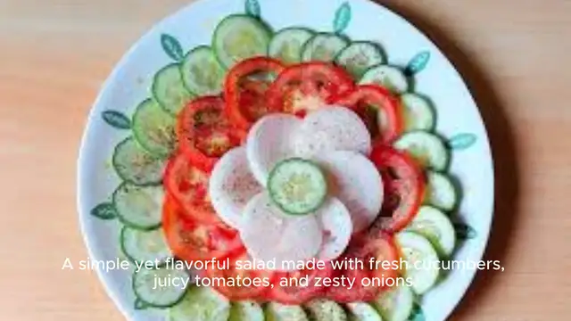 Video thumbnail for CUCUMBER TOMATO AND ONION SALAD