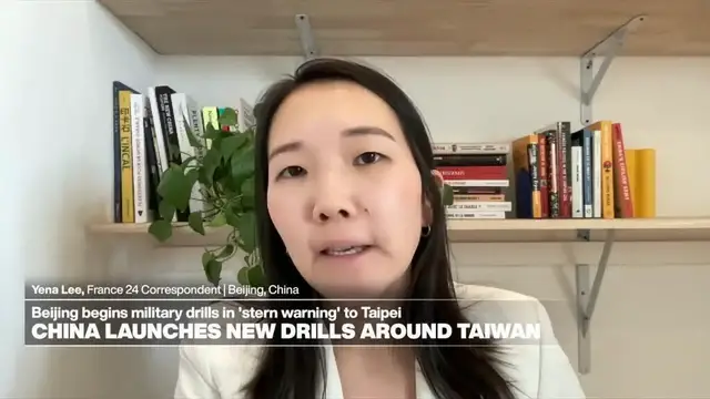 'Video thumbnail for China holds military exercises around Taiwan in "stern warning against separatists"'