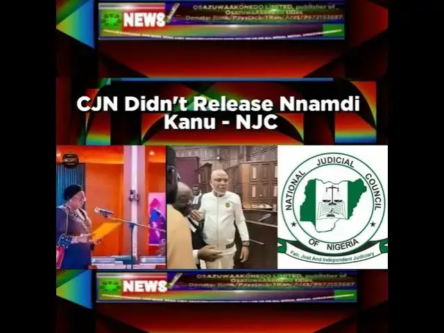 Video thumbnail for CJN Didn't Release Nnamdi  Kanu - NJC