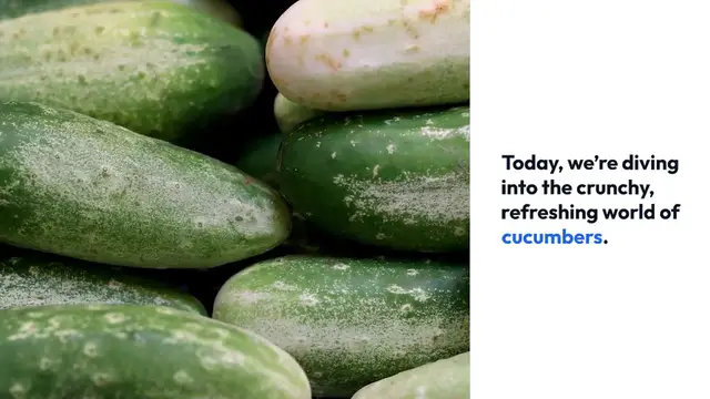 Video thumbnail for Surprising Benefits of Cucumbers