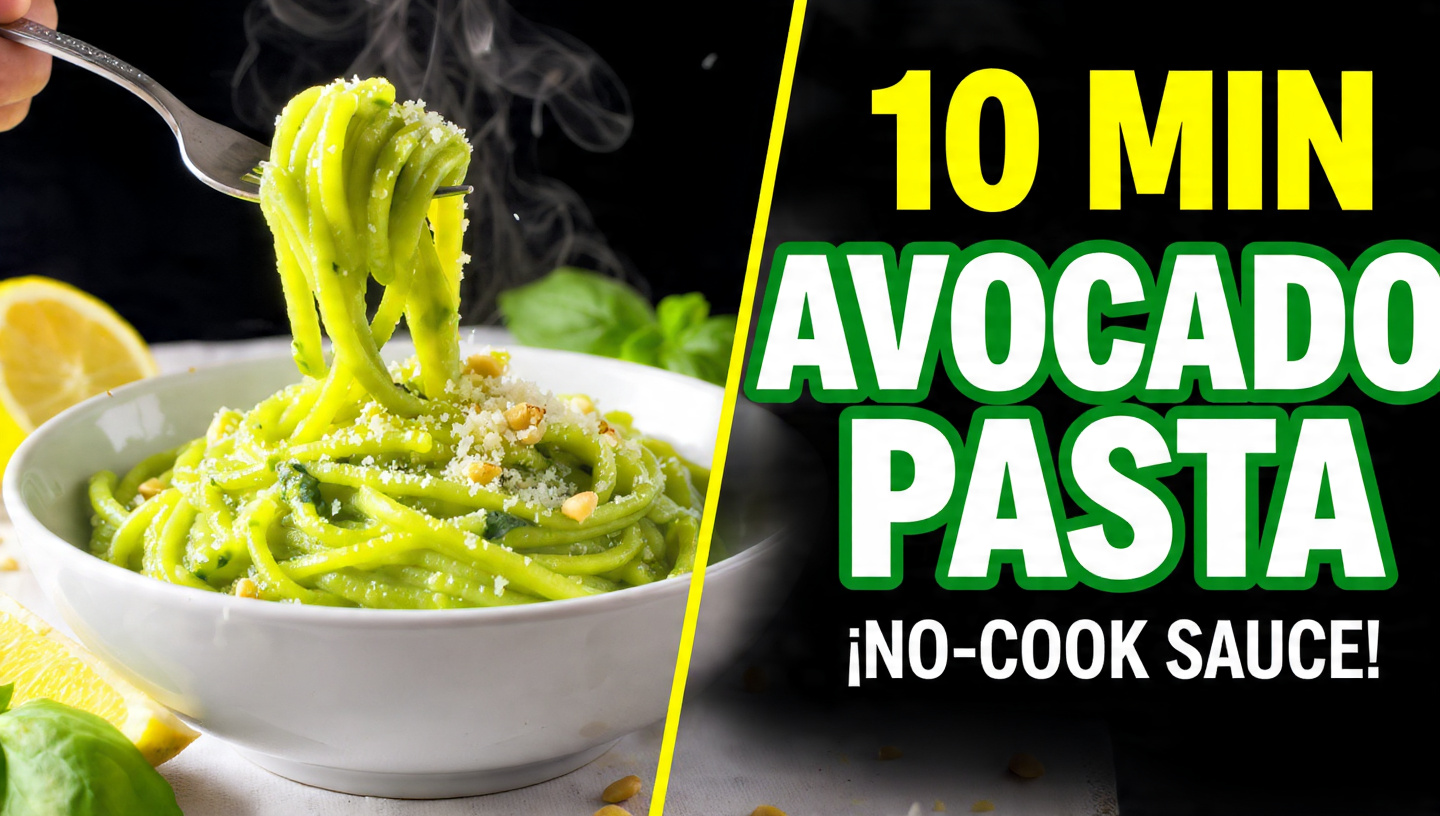 Video thumbnail for Creamy Avocado Pasta in 10 Minutes 🥑 No-Cook Sauce!