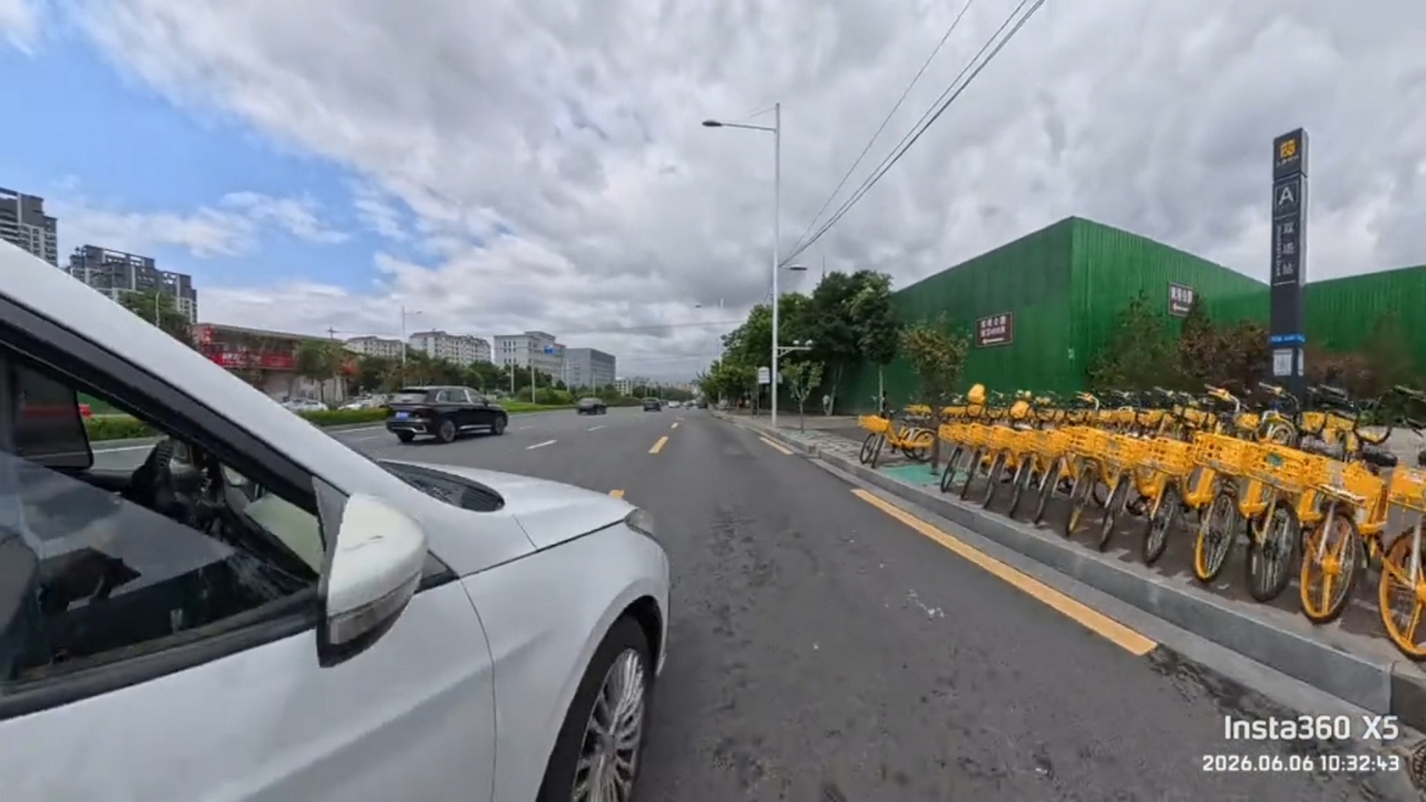Video thumbnail for Close Call: Motorcycle Crash with Lane-Swerving Car in Shanxi