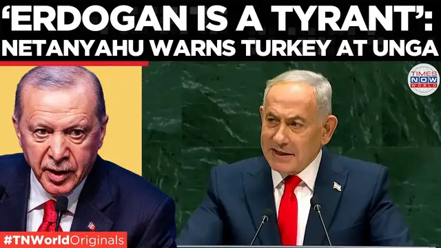 Video thumbnail for NETANYAHU UNGA FIRESTORM: Israel PM Calls Out Erdogan, Calls Him "Tyrant" | Times Now World