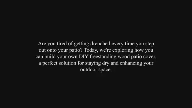 Video thumbnail for How to Build a DIY Freestanding Wood Patio Cover