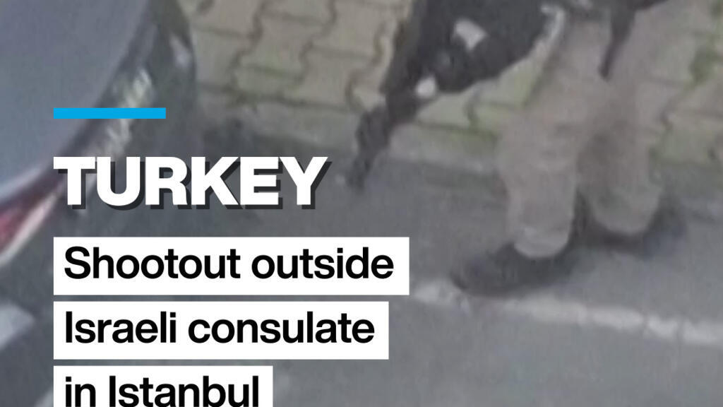 Video thumbnail for Shootout outside Israeli consulate in Istanbul