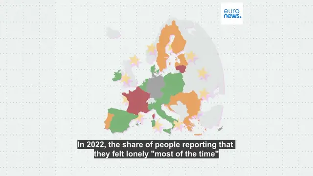 'Video thumbnail for Nearly 10% of Europeans say they have no close friends: Where do people feel loneliest?'