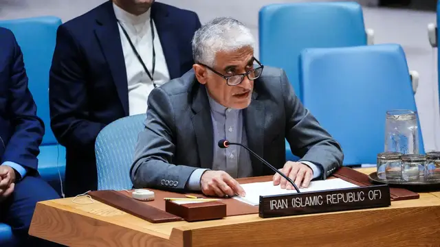 'Video thumbnail for Iran’s UN envoy speaks after sanctions-lifting resolution vote'