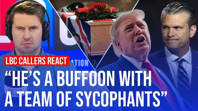 Video thumbnail for LBC callers berate Trump administration for insulting British forces