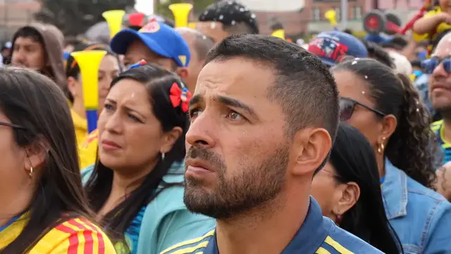 Video thumbnail for Colombia: Colombia fans pack plaza for World Cup match against Switzerland.