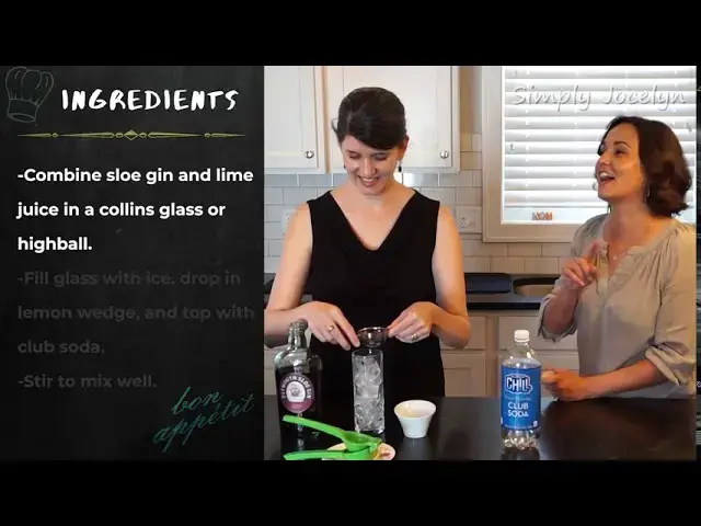 Video thumbnail for How to Make a Sloe Gin Rickey - Simply Jocelyn Cocktails