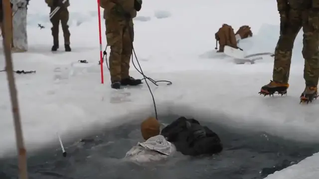 'Video thumbnail for What Can You Do If You Fall Through Ice? • USMC Training'