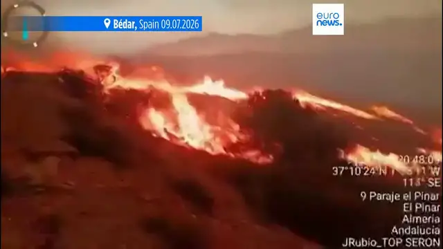 Video thumbnail for 11 people killed as wildfires tear through southern Spain