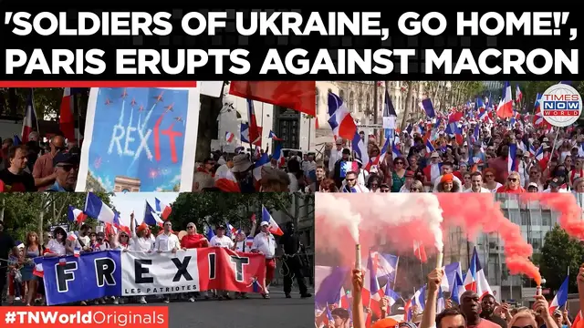 Video thumbnail for WATCH: Frexit March Slams Macron, Zelensky And Ukraine Troops In Paris | Times Now World