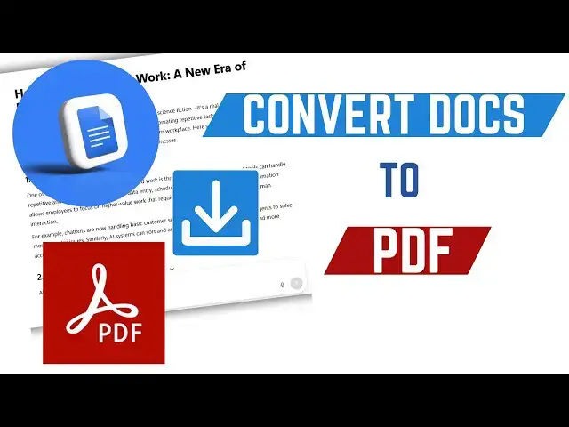 'Video thumbnail for How To Convert Google Document To PDF File'
