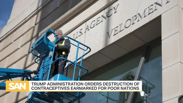 'Video thumbnail for Trump admin orders destruction of contraceptives earmarked for aid'
