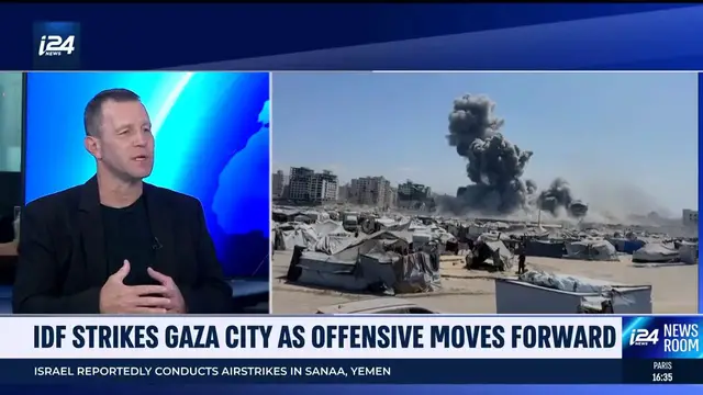 'Video thumbnail for IDF strikes Gaza City as offensive moves forward'
