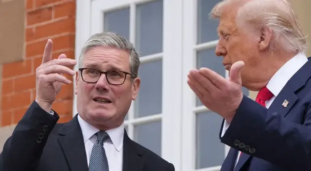 'Video thumbnail for Trump to meet UK’s Starmer after ceremonial welcome from King Charles'