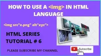 Video thumbnail for how to use a img element in HTML language