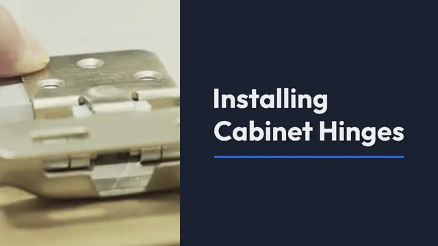 'Video thumbnail for How to install cabinet hinges?'
