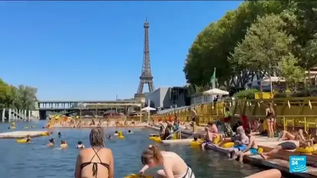 'Video thumbnail for Paris extends river swimming season as turnout nears 100,000'