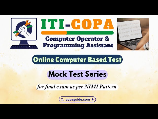Video thumbnail for ITI COPA CBT Mock Test as per NIMI Pattern Question Paper for NCVT Final Exam Practice #iticopa